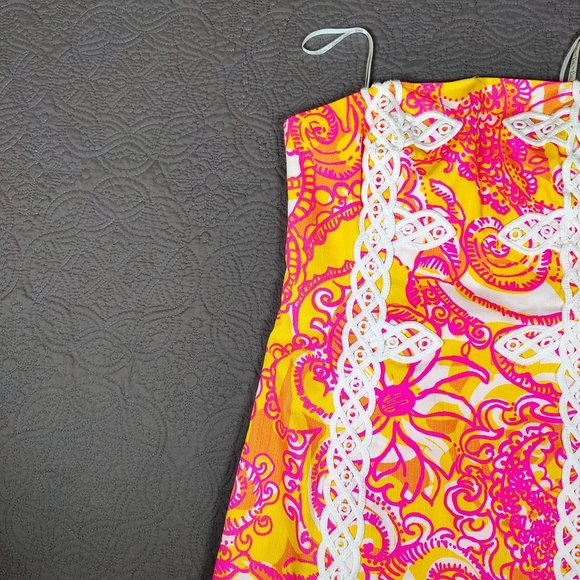 Lilly Pulitzer Tensy Dress Strapless Sea  & Be Seen Mini Size 2 Resortwear - Picture 6 of 15